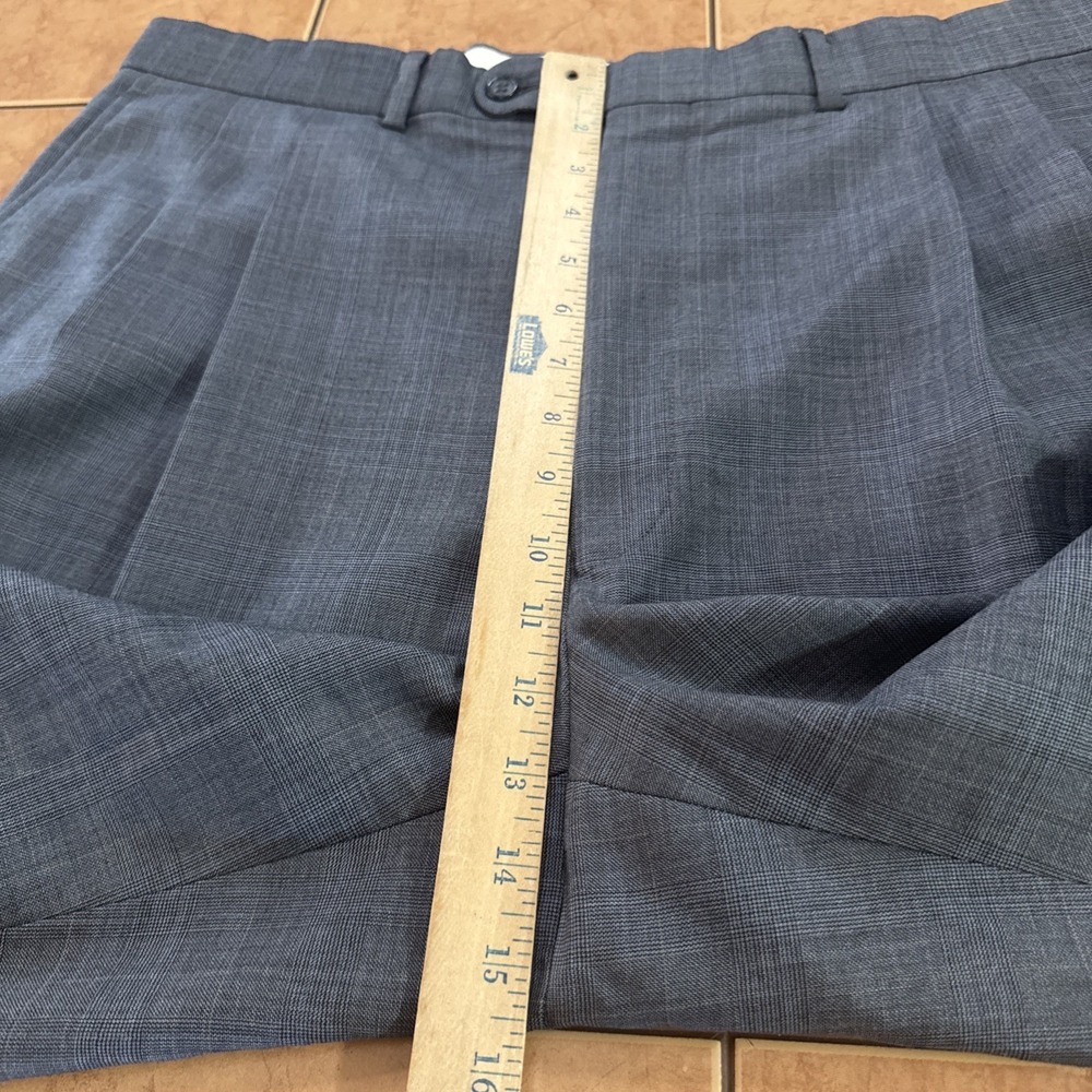 Jack Victor Suit Gray Plaid 44L Pants 38 x 32 Super 110s Wool Pinstripe 2 Piece - Picture 15 of 16